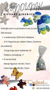 Ručno radjene gipsane figurice